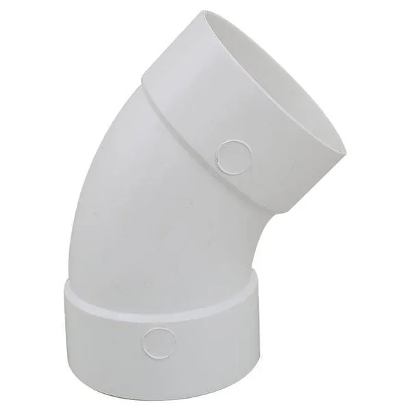 CODO SANITARIO DELGADO PVC 50MM (2") X 45°