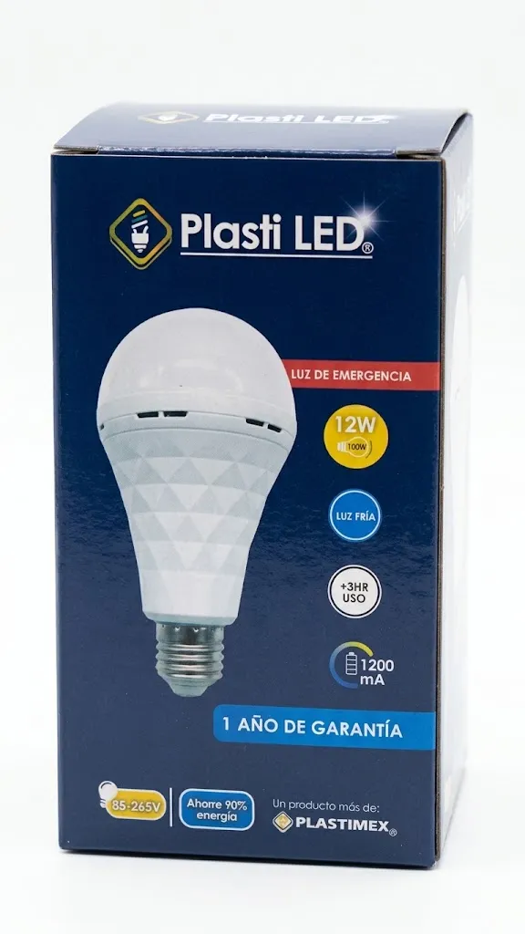 Bombillo LED de Emergencia Plasti LED (Plastimex) 12W 1200mA