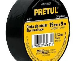 TAPE AISLANTE ELECTRICO PRETUL PVC 19MM X 9M