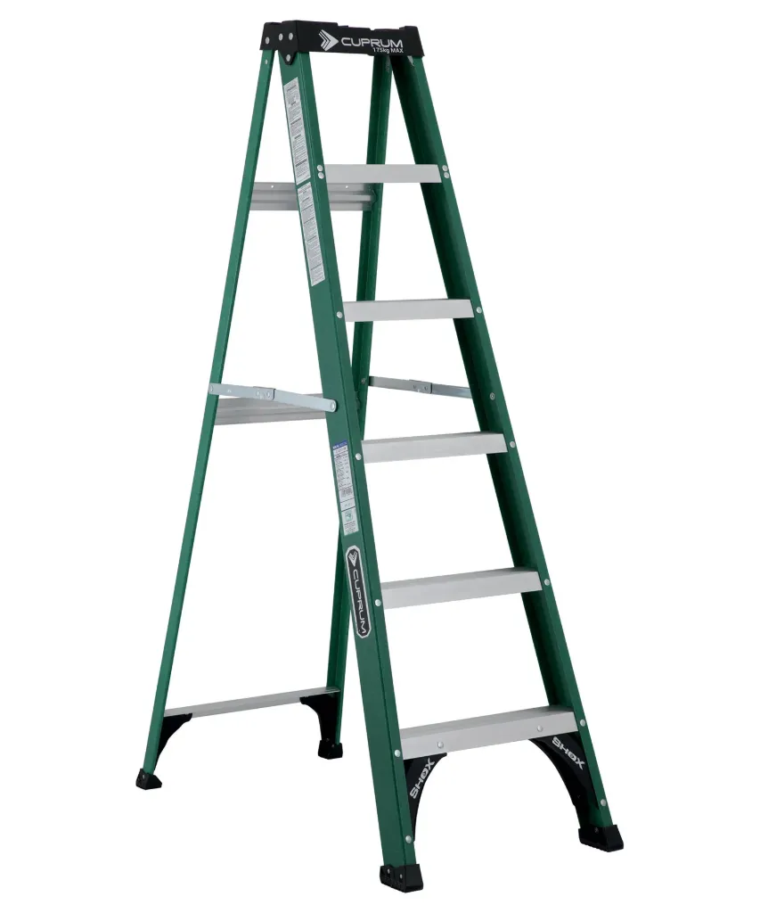 ESCALERA TIJERA F/VIDRIO 175KG #C-3217-06 CUPRUM