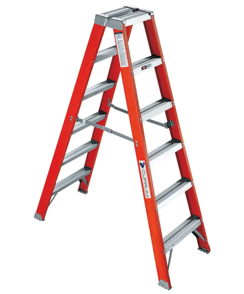 ESCALERA DOBLE TIJERA F/VIDRIO 225KG #530-06N CUP RUM