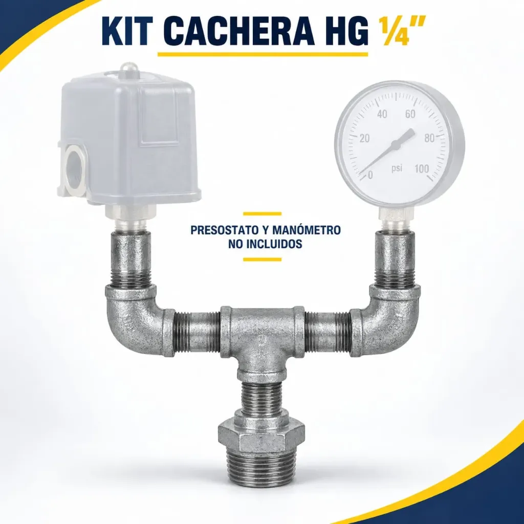 CACHERA HG 1/4" PARA PRESOSTATO Y MANOMETRO