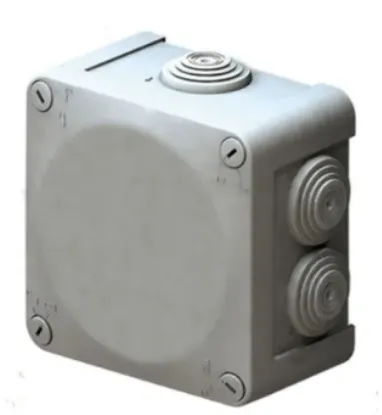 CAJA ESTANCA CUAD. C/CONOS 100X100X45 MM #WDC1010 S IP55 WD