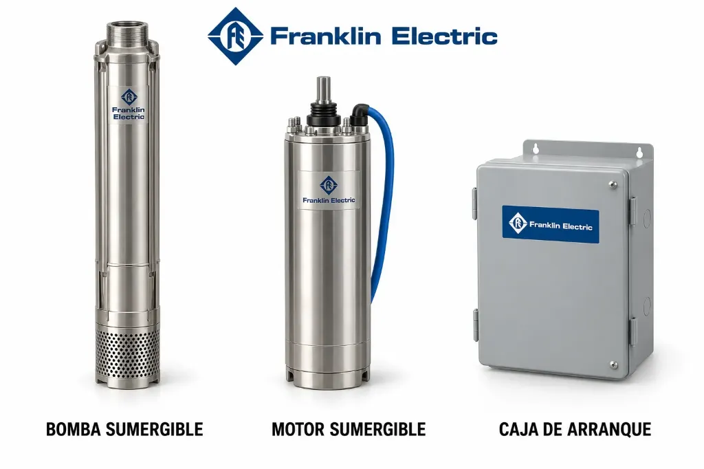 KIT SISTEMA BOMBEO SUMERGIBLE 4" 2HP MOTOR Y CAJA DE ARRANQUE  FRANKLIN ELECTRIC OFE