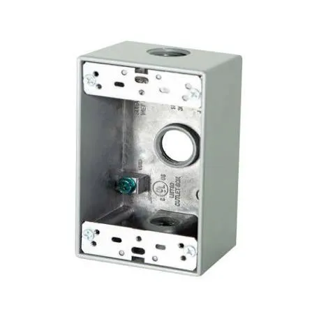 Caja Rectangular EMT Intemperie FS 3 Huecos Salida 1/2"