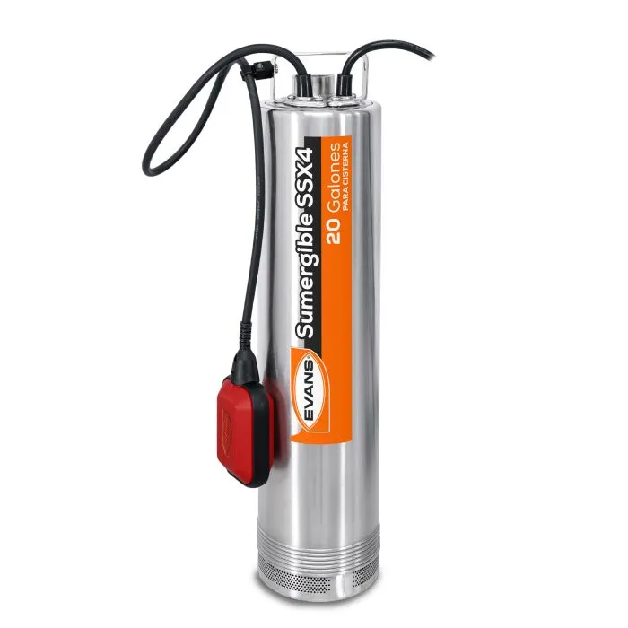 Bomba sumergible monofásica para cisterna 20 GPM, descarga de 1.25", 1.5 Hp, 220V.