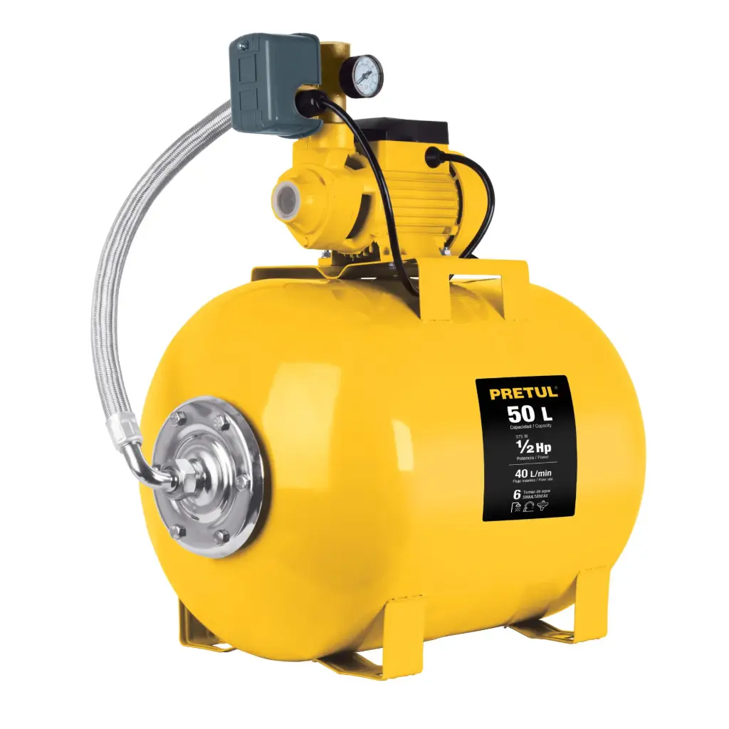 BOMBA C/TANQUE HIDRONEUMATICO HIDR-1/2X50P PRETUL
