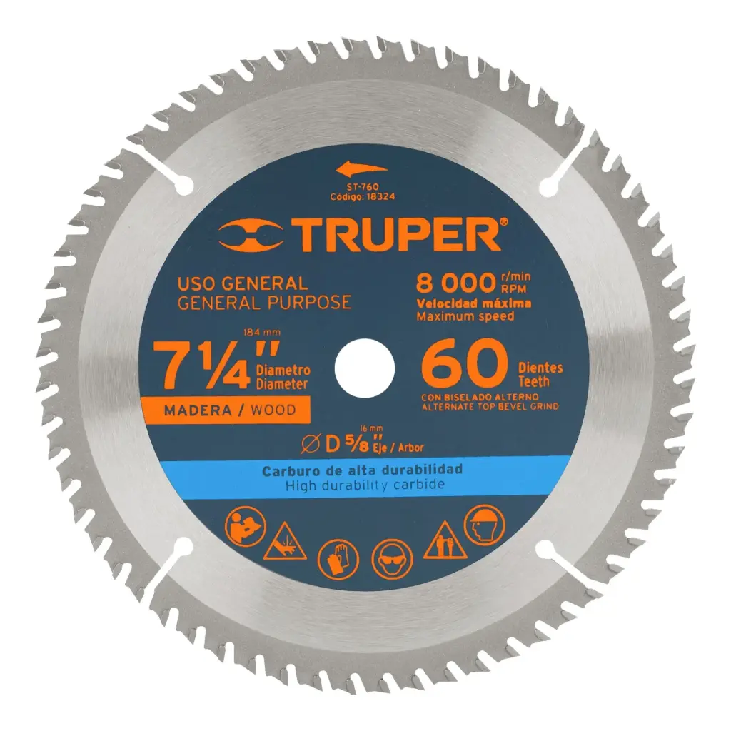 DISCO P/ SIERRA CIRCUL 7 1/4"60 DIEN ST-760 TRUPER