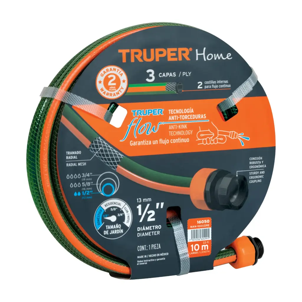 [16050] MANG. 10M 1/2" REFORZ 3C C-PMAN-10X1/2RE TRUPER