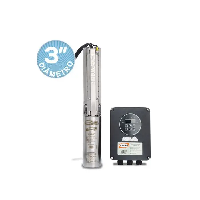 BOMBA SUME SOLAR 3/4HP EVANS 15MCA 52LPM
