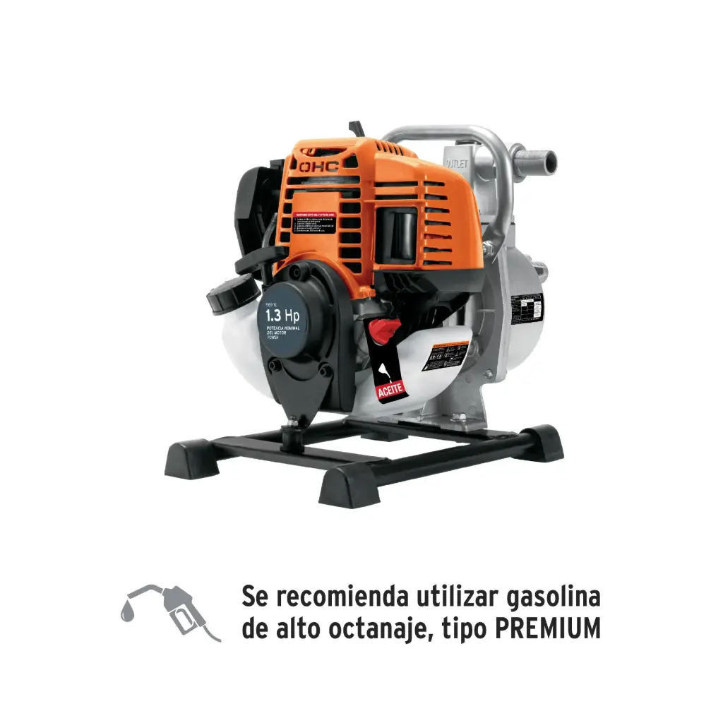 MOTOBOMBA 4 TIEMPOS GASOL 1" x 1" MOTB-14 TRUPER