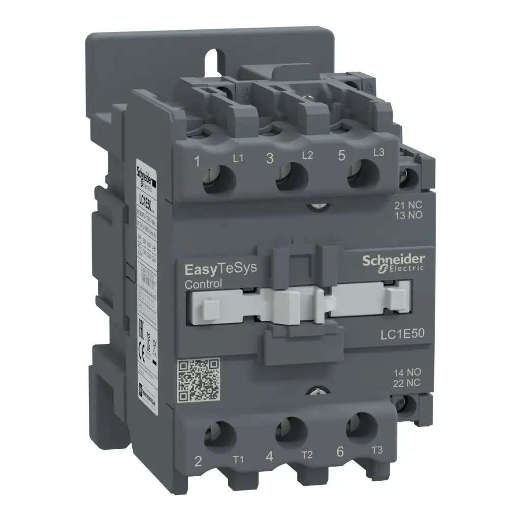 [LC1E50F7] Contactor,Easy TeSys Control,LC1E,3P(3NO),AC-3/AC-3e,<=440V,50A,110V AC coil,50/60Hz 