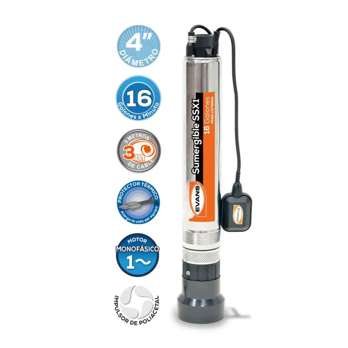 BOMBA CISTER MULTE EVANS 1HP 115V C/BOYA