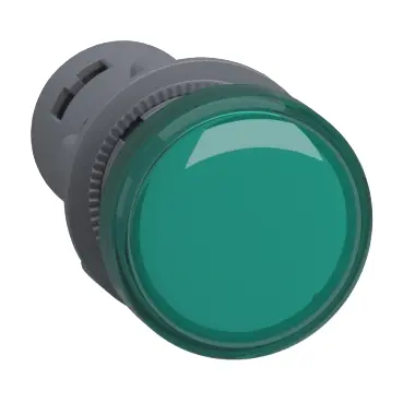 Luz piloto monolítica, Easy Harmony XA2E, plástico, verde, 22 mm, LED integral