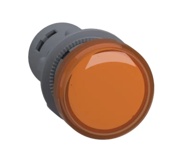 Luz piloto monolítica, Easy Harmony XA2, plástico, ámbar, 22 mm, LED integral