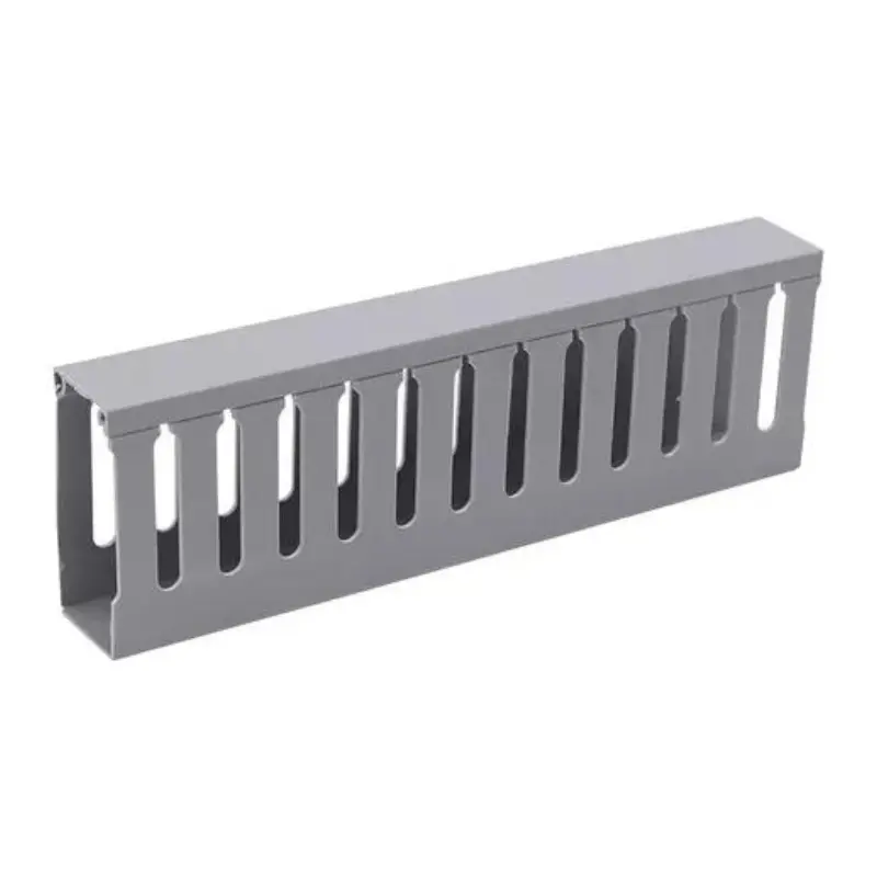 CANALETA 25X40 SBS PVC GRIS RANURADA