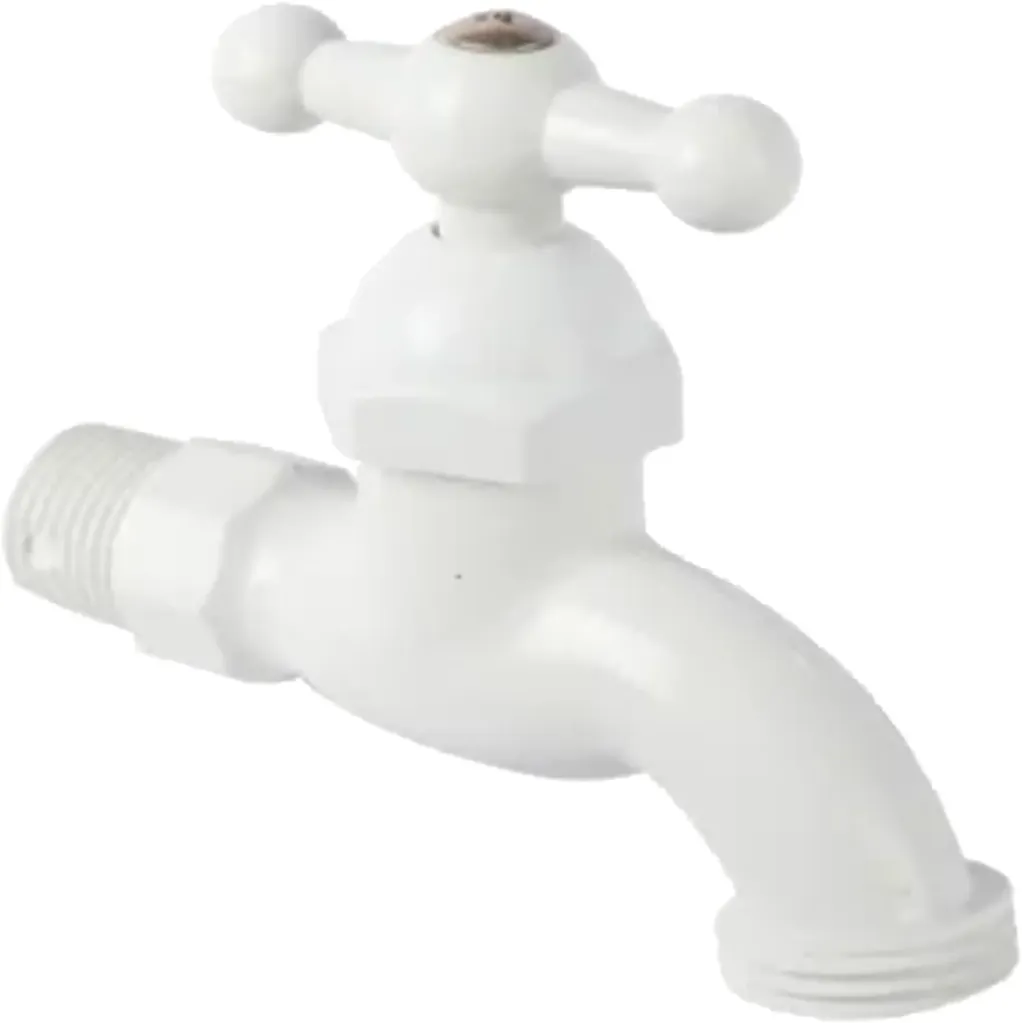 LLAVE DE CHORRO PVC 1/2" PLASTICA BLANCA CJ 200 UN