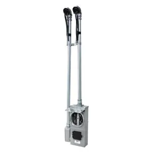 [BASE059] BASE ACOMETIDA ELK SUBTERRANEA 1.5 METROS RILEZ C/BREAKER 2X100 C/CABLE DE ALUMINIO (SR)