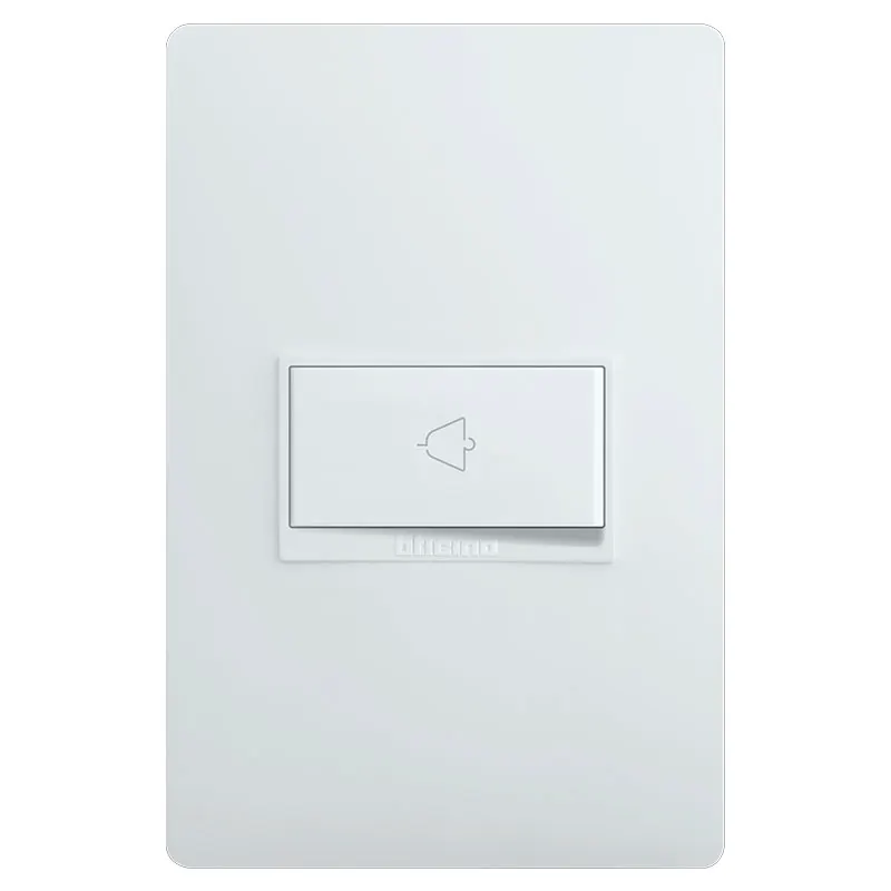 [E091002] PULSADOR TIMBRE 1P 15A 125V BLANCO PLATA 1002-W