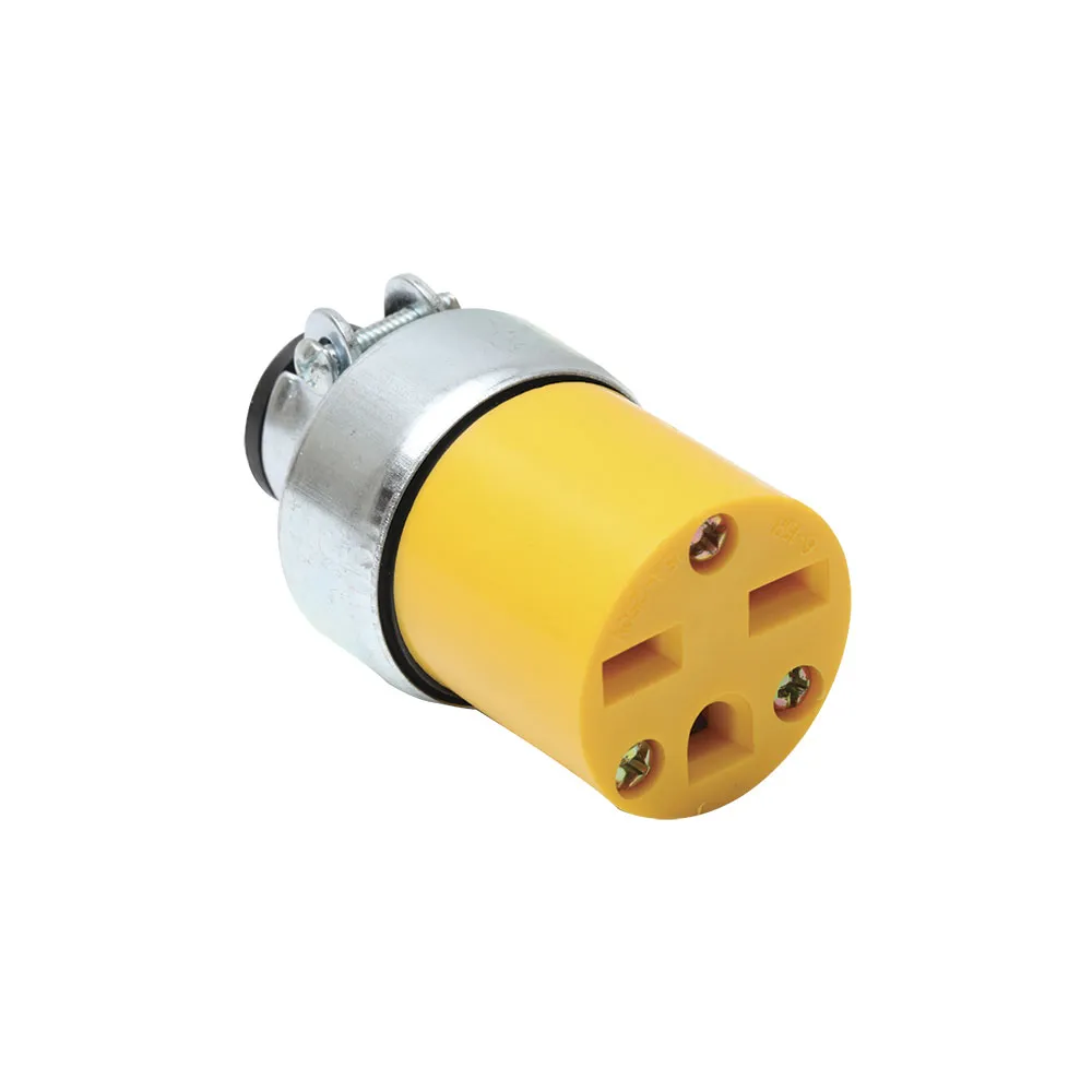 TOMA EXTENSION AMARILLO 2P 3H 15A 250V NEMA 6-15R OJO CHINO #2227