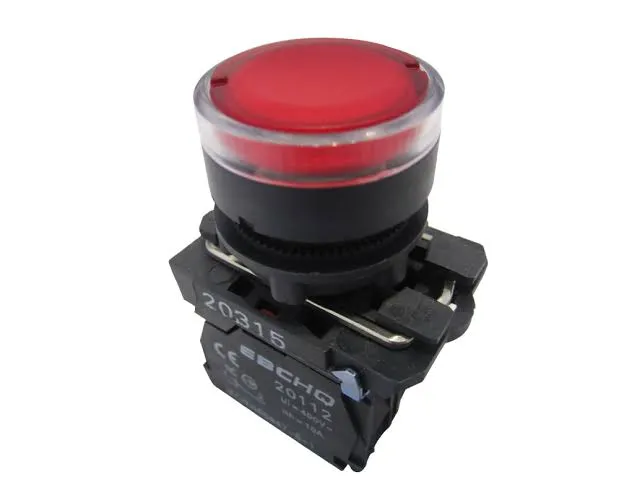 [8025078022] BOTON ROJO TBLOC C/LED 220V S/ENCLA