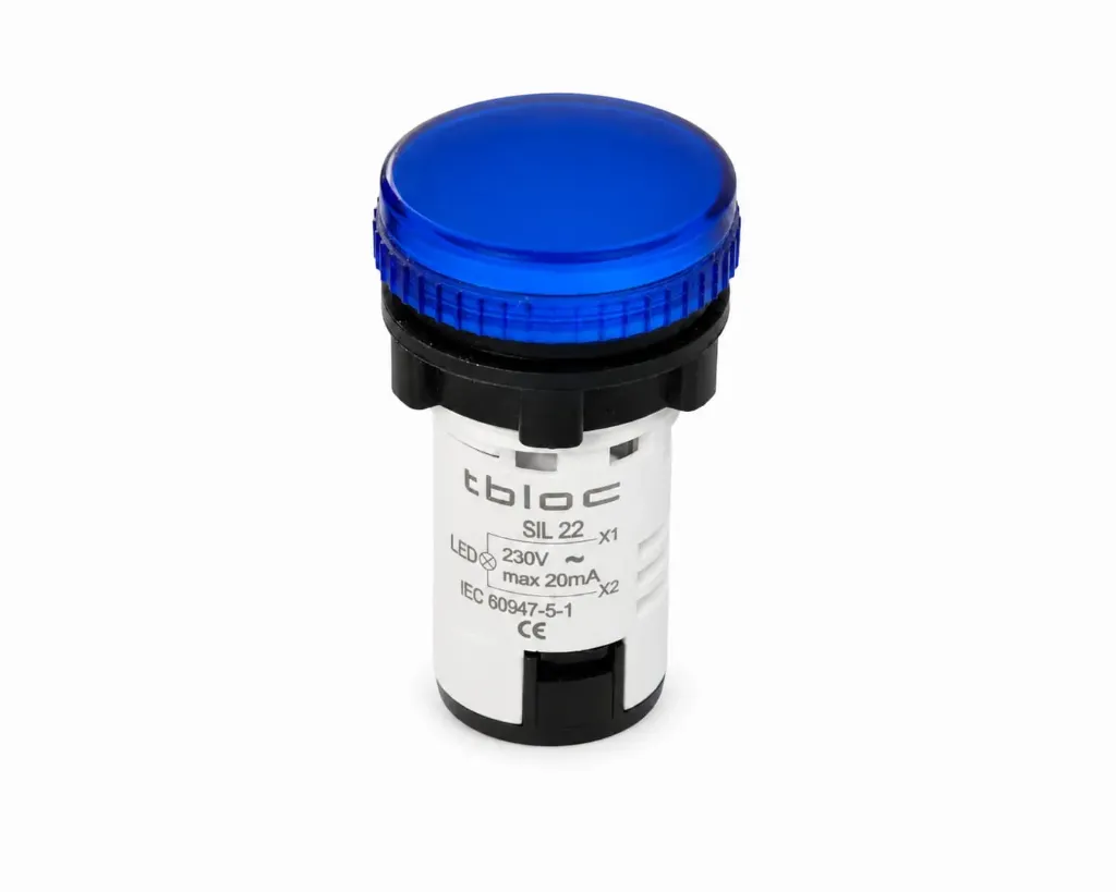 [8026078916] LUZ PILOTO LED TBLOC AZUL 22MM 240V