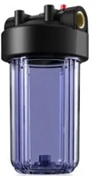 FILTRO AGUA POTABLE 10"X4"X 1"NPT, TRANSPARENTE C/BASE Y LLAVE BGP