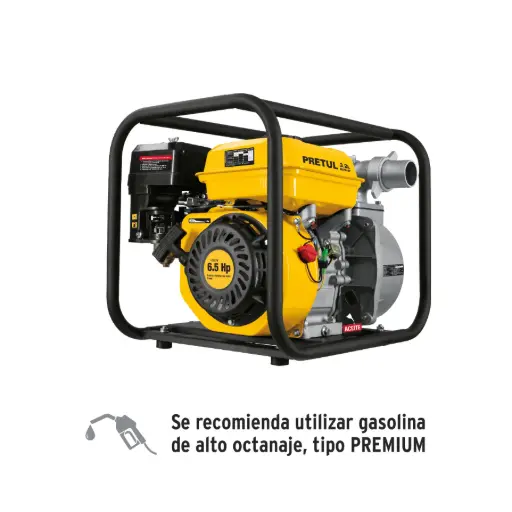 [28029] MOTOBOMBA P/AGUA 6.5HP SALIDA 2" MOTB-2P PRETUL