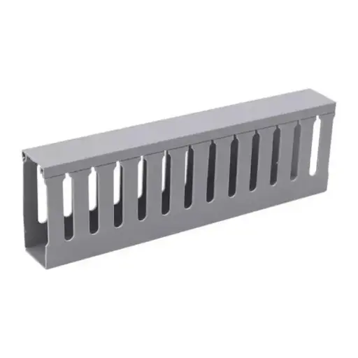 [SBS3025040] CANALETA 25X40 SBS PVC GRIS RANURADA